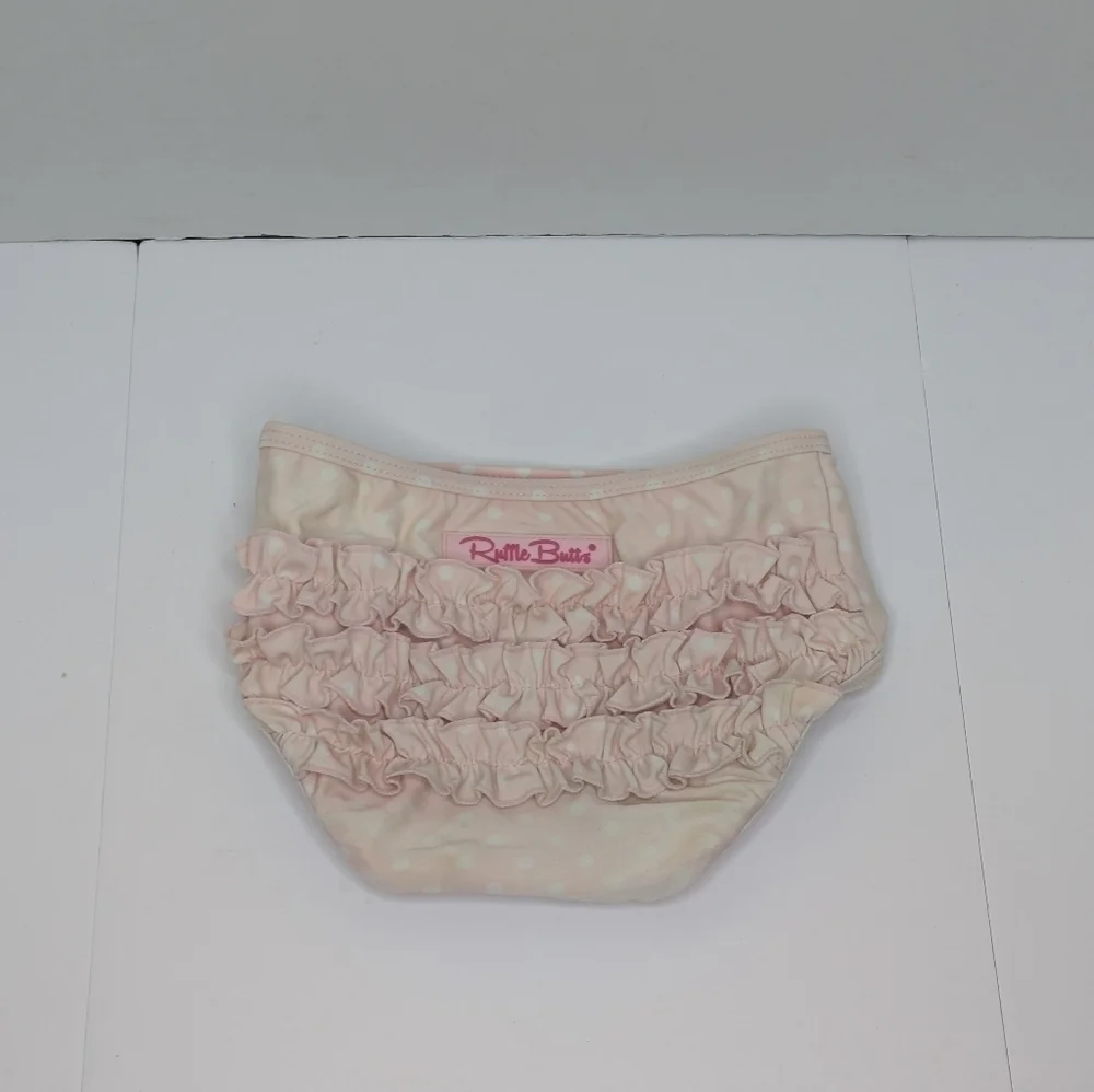 Ruffle Butts Polka Dot Stripe 2 Piece Bathing Suit 4T
